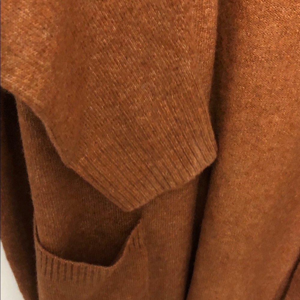 a new day Rust Open-Front Pocketed Cardigan - Picture 4 of 5